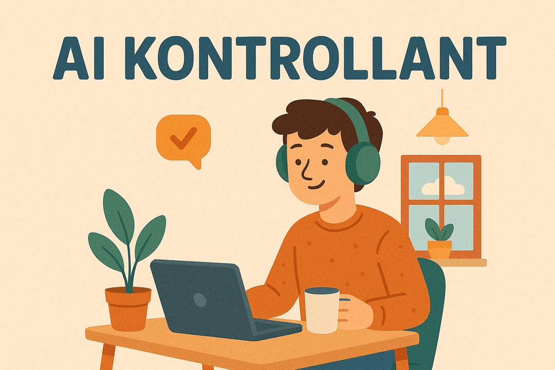 People working from home verifying AI content